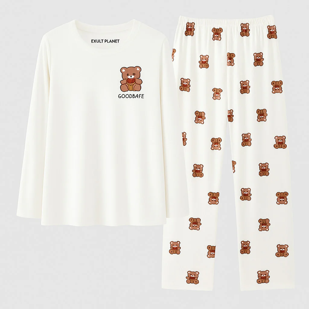 Eco-Friendly Ladies Pajama Set with Chest Pads - Image 6