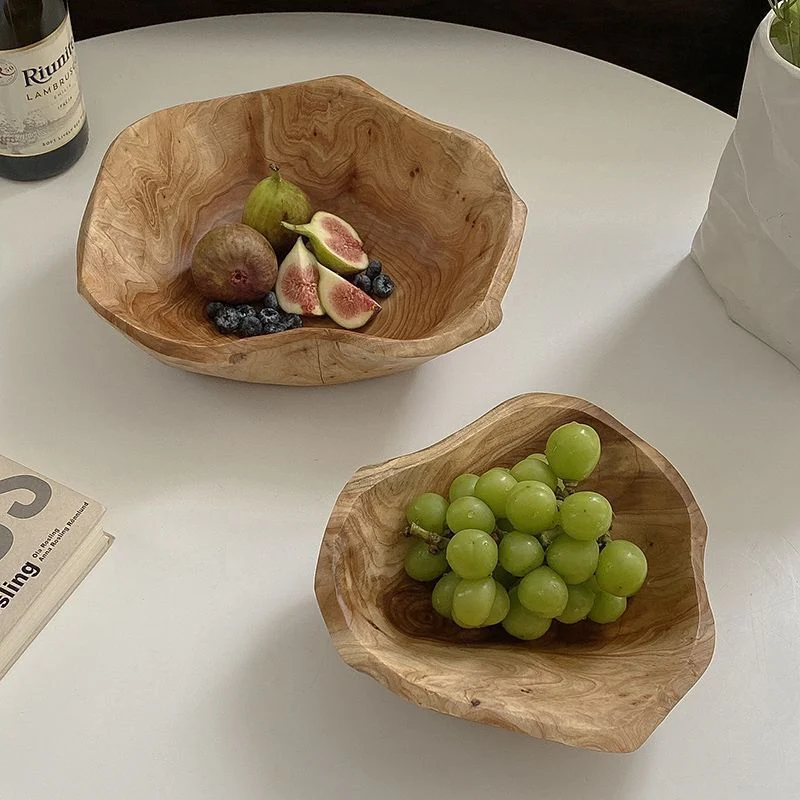 Eco-Friendly Large Capacity Wooden Snack & Fruit Bowl - Image 12