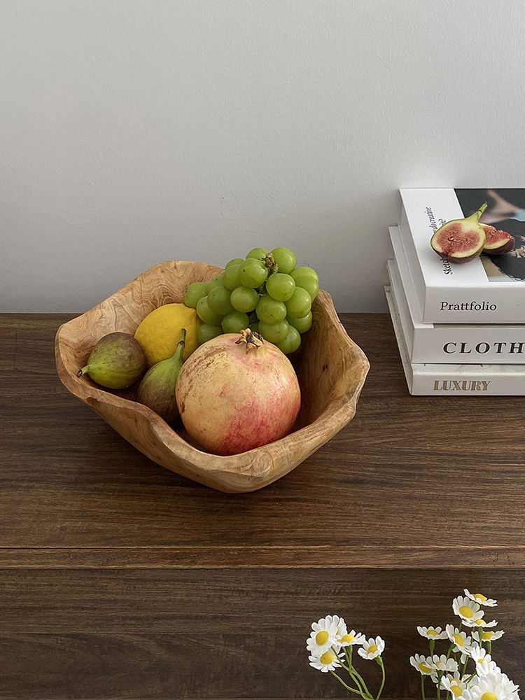 Eco-Friendly Large Capacity Wooden Snack & Fruit Bowl - Image 18