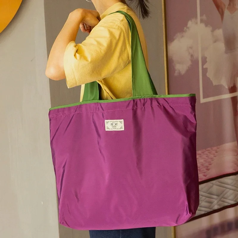 Eco-Friendly Turquoise Reusable Drawstring Tote Bag - Image 16
