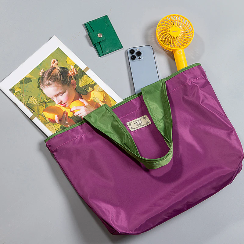 Eco-Friendly Turquoise Reusable Drawstring Tote Bag - Image 17