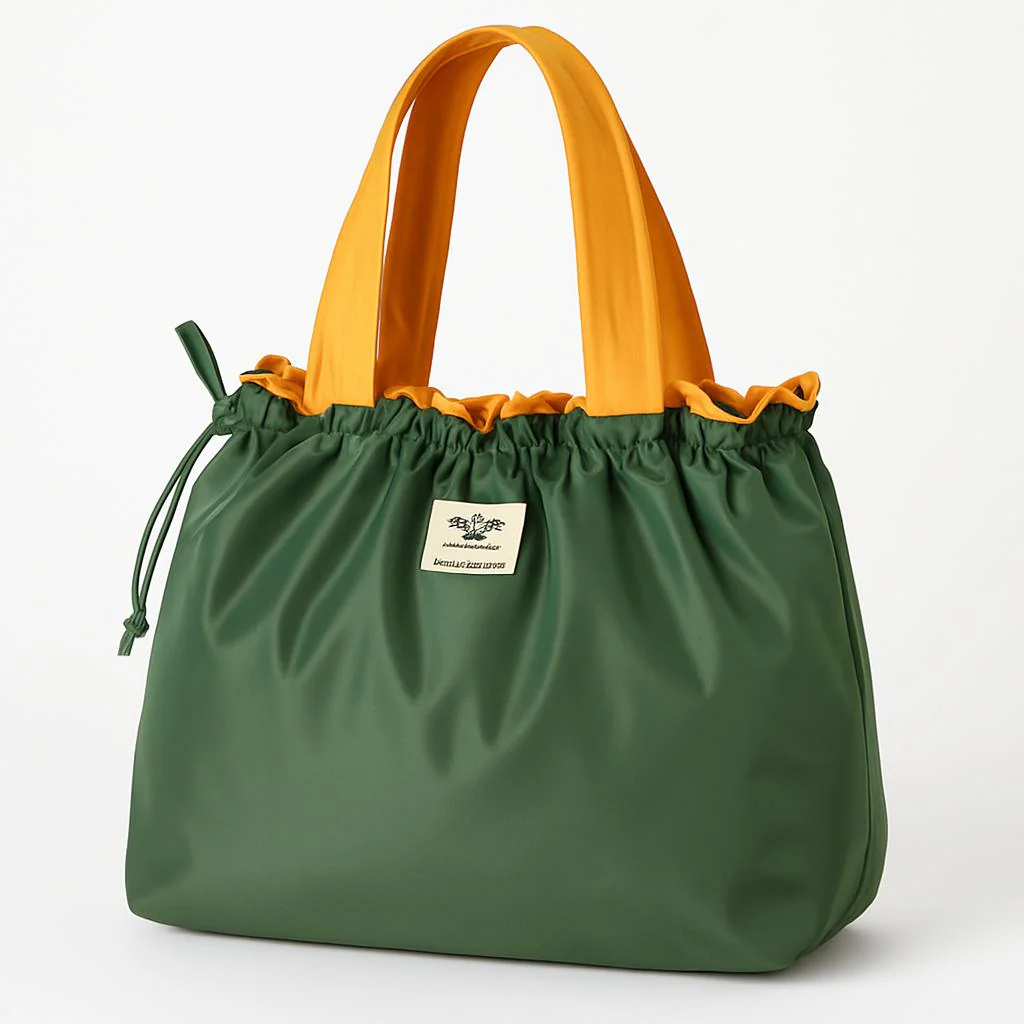 Eco-Friendly Turquoise Reusable Drawstring Tote Bag - Image 3