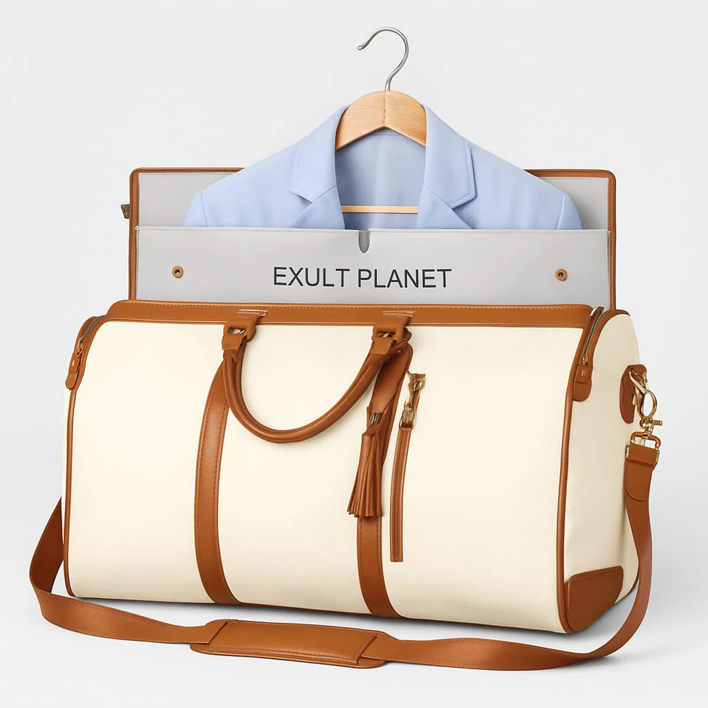 Eco-Friendly Light Pink Travel Duffel Bag - Image 10