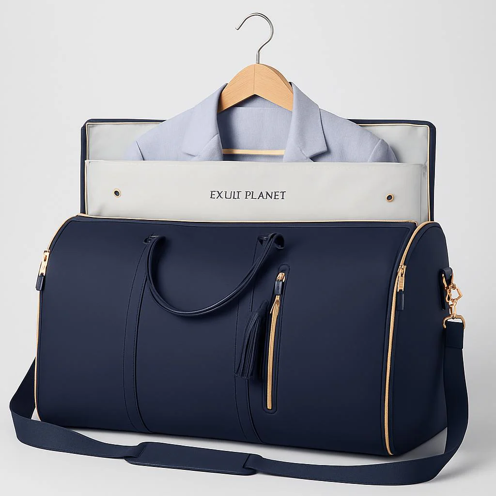 Eco-Friendly Light Pink Travel Duffel Bag - Image 12