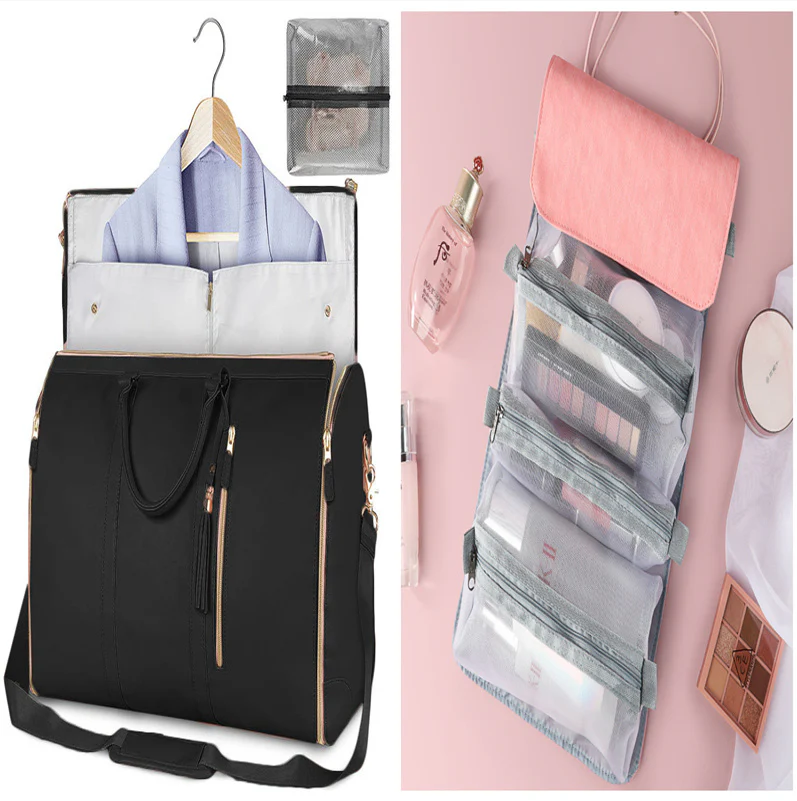 Eco-Friendly Light Pink Travel Duffel Bag - Image 14