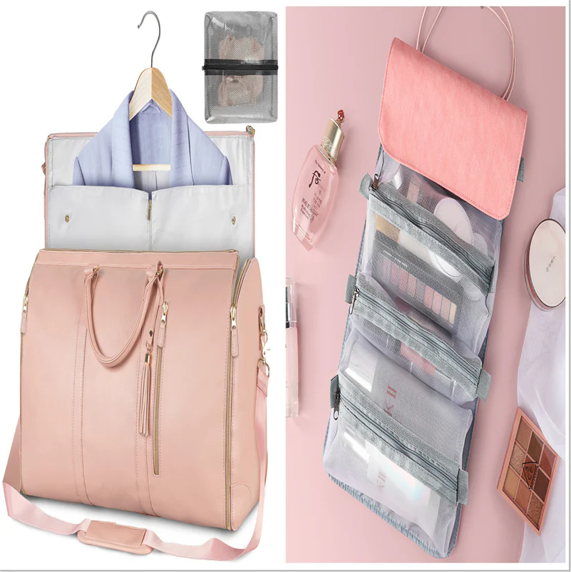 Eco-Friendly Light Pink Travel Duffel Bag - Image 15