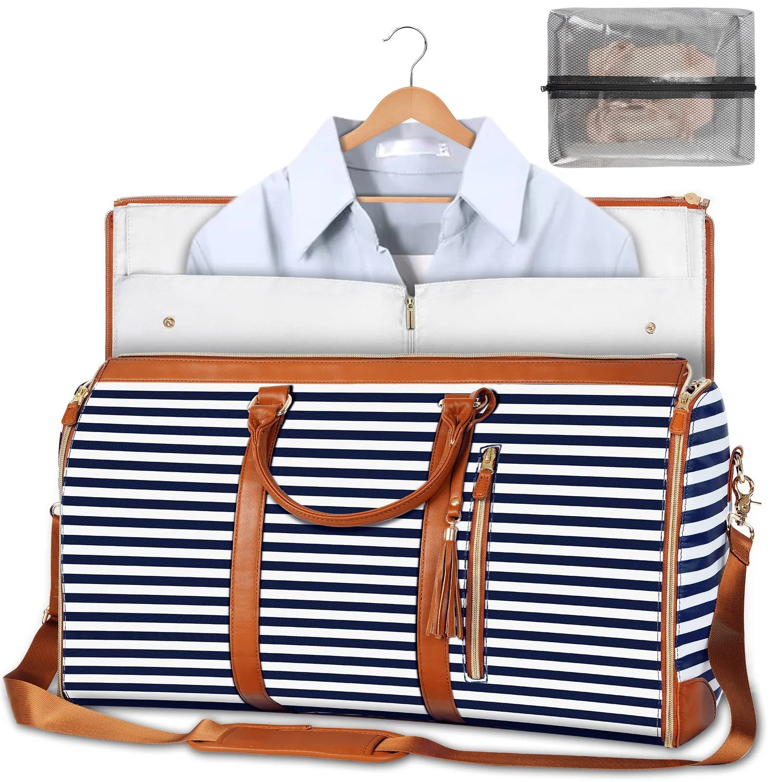 Eco-Friendly Light Pink Travel Duffel Bag - Image 26