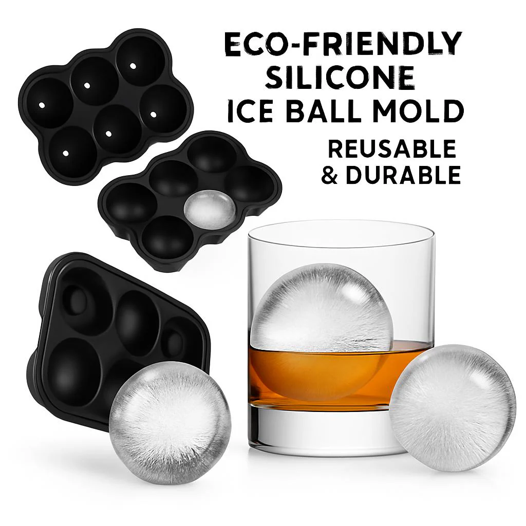 Eco-Friendly Silicone Ice Ball Mold - Reusable & Durable - Image 3