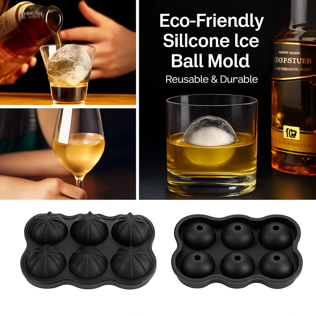 Eco-Friendly Silicone Ice Ball Mold - Reusable & Durable - Image 4