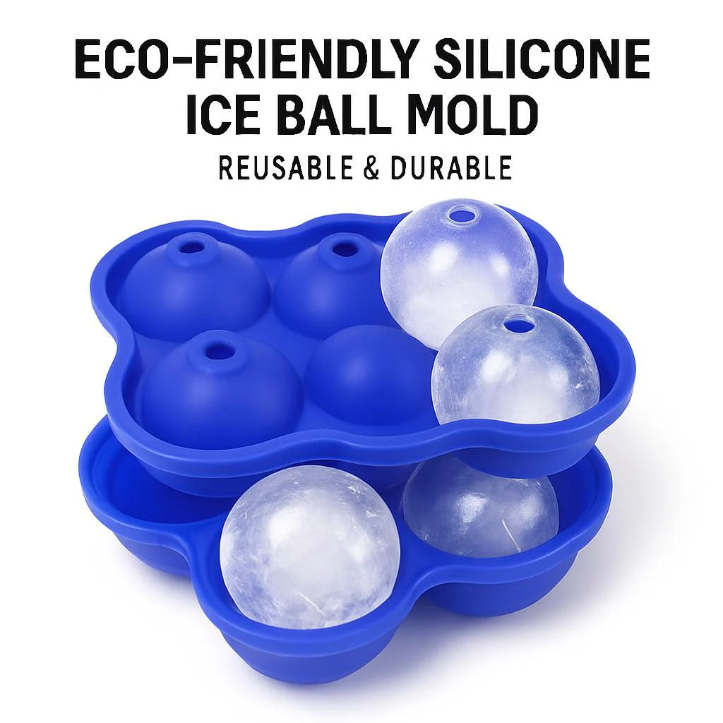 Eco-Friendly Silicone Ice Ball Mold - Reusable & Durable - Image 9