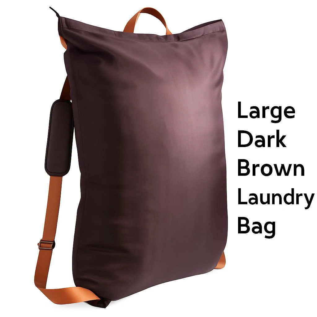 Eco-Friendly Large Dark Brown Laundry Bag - Durable & Reusable - Image 10