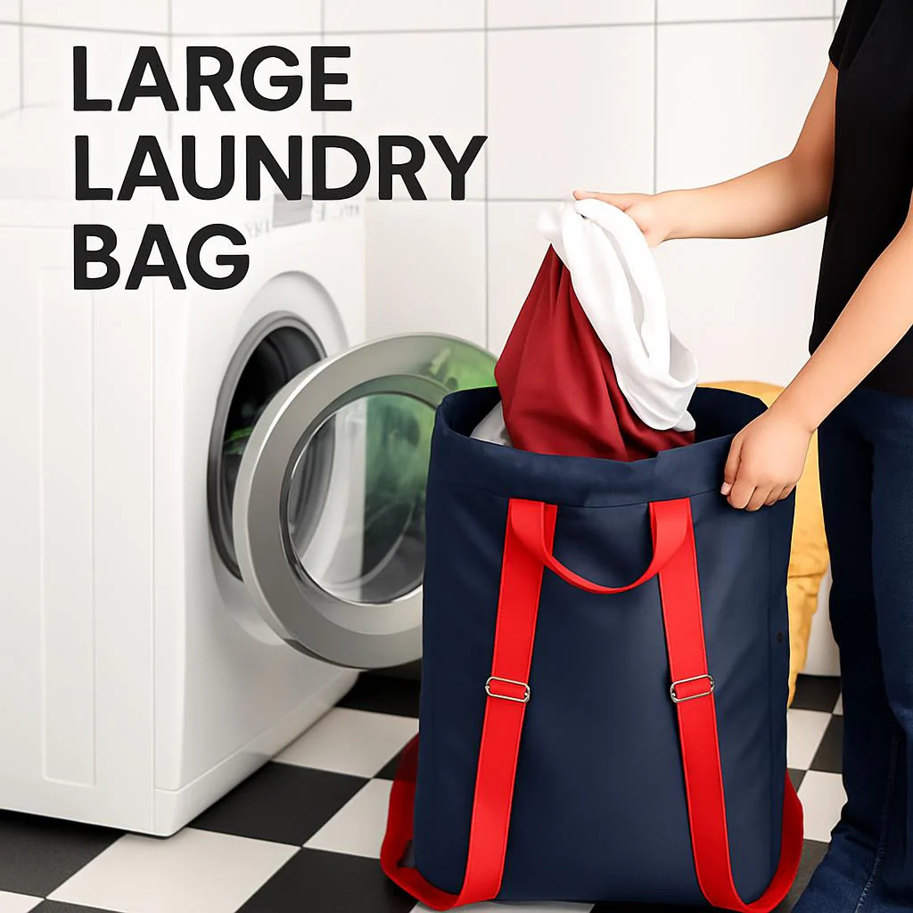 Eco-Friendly Large Dark Brown Laundry Bag - Durable & Reusable - Image 4