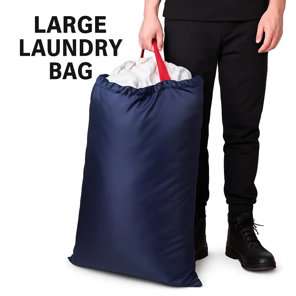 Eco-Friendly Large Dark Brown Laundry Bag - Durable & Reusable - Image 5