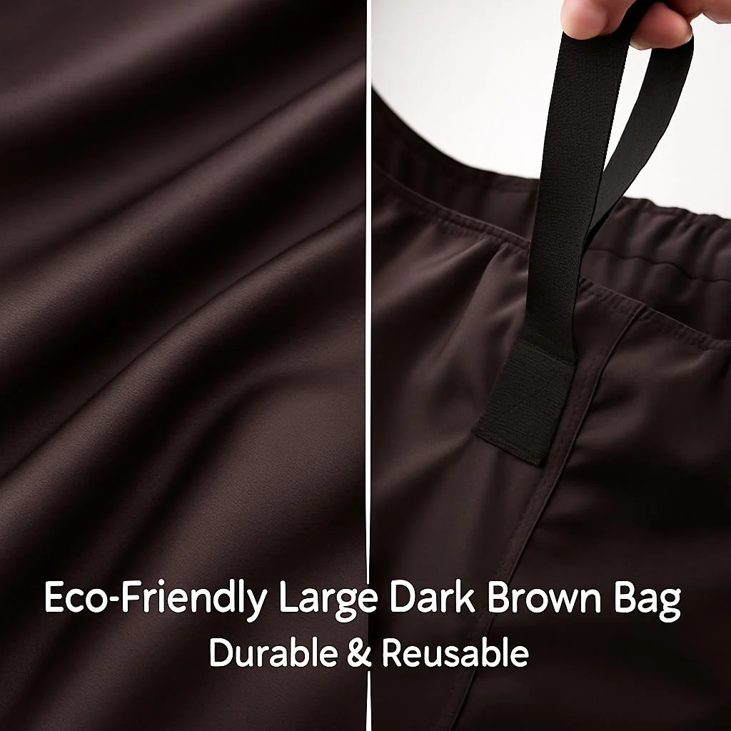 Eco-Friendly Large Dark Brown Laundry Bag - Durable & Reusable - Image 7