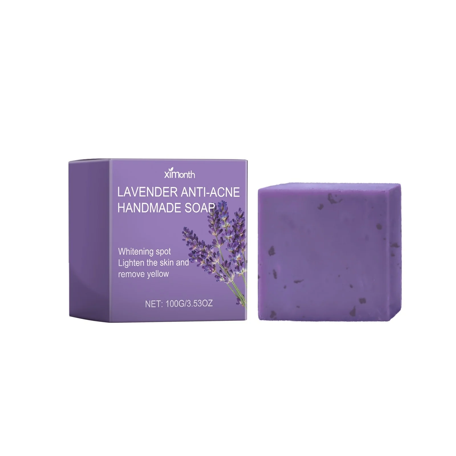 Lavender Anti-Acne Handmade Soap Bar - Natural, Plastic-Free, Biodegradable - Image 3