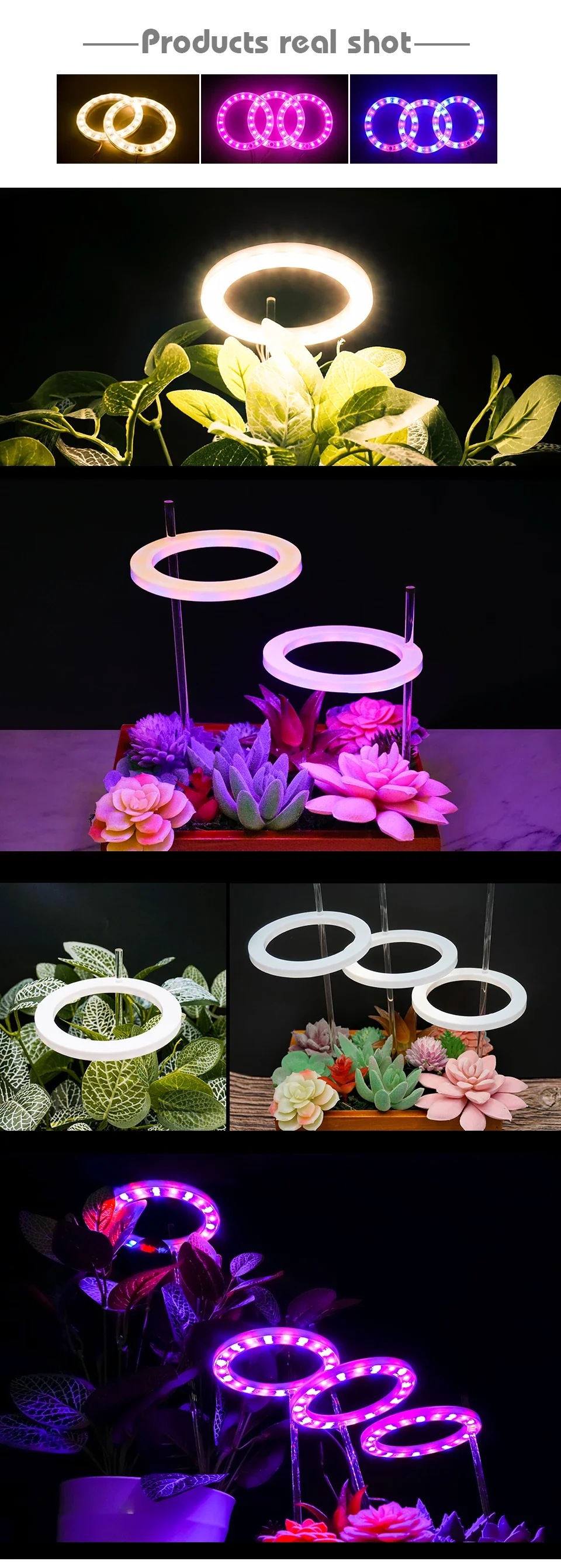Led Angel Ring Grow Plant Light DC 5V USB Plug Phytolamp for Plants Full Spectrum Lamp For Indoor Seedlings Home Flower Succulet - Image 10