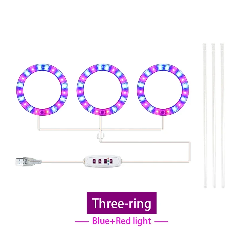 Led Angel Ring Grow Plant Light DC 5V USB Plug Phytolamp for Plants Full Spectrum Lamp For Indoor Seedlings Home Flower Succulet - Image 16