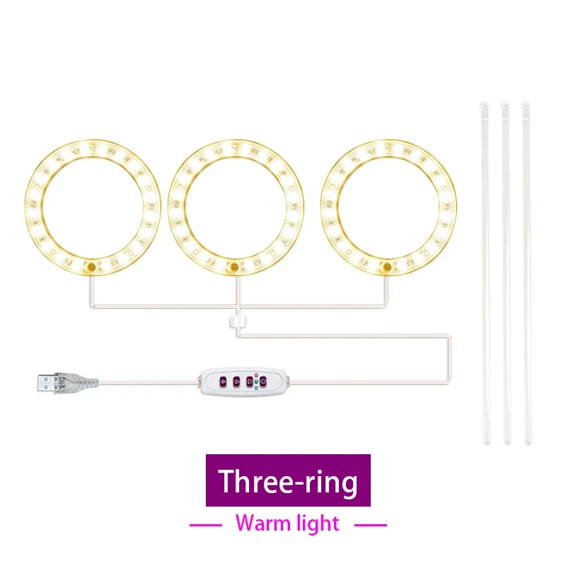 Led Angel Ring Grow Plant Light DC 5V USB Plug Phytolamp for Plants Full Spectrum Lamp For Indoor Seedlings Home Flower Succulet - Image 22