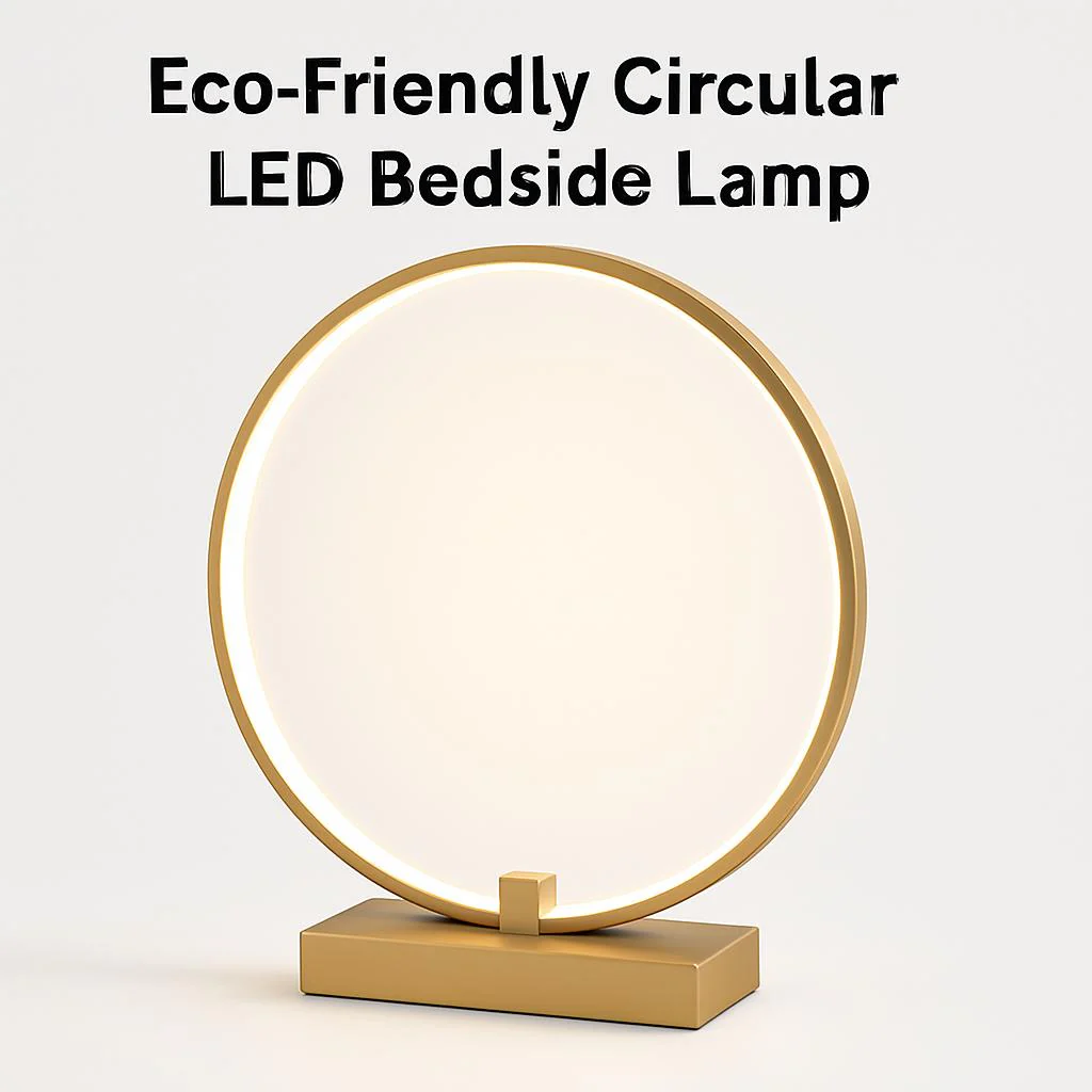 Eco-Friendly Circular LED Bedside Lamp - Image 5