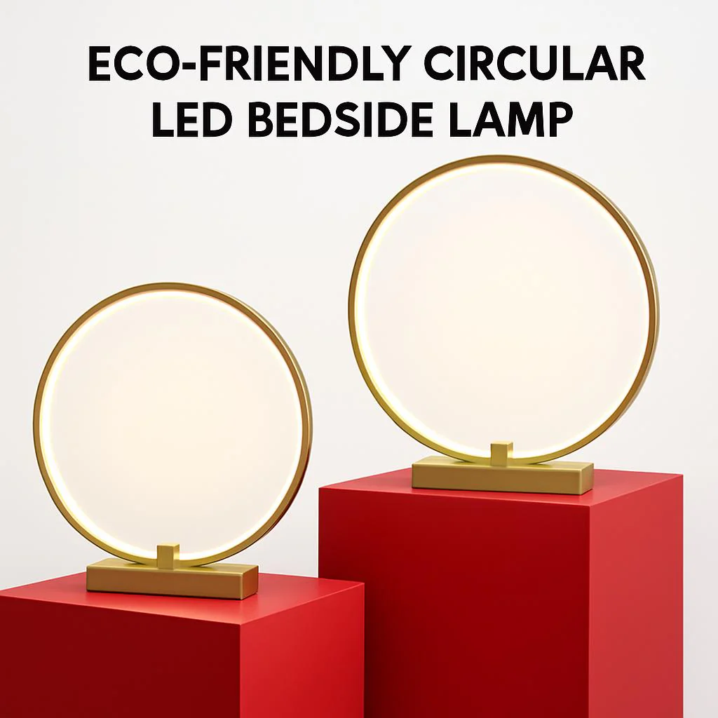 Eco-Friendly Circular LED Bedside Lamp - Image 6