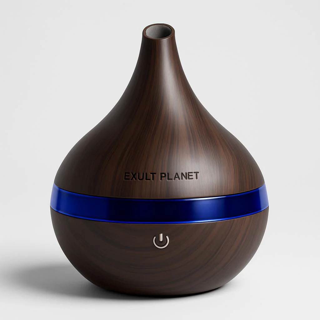 Ultrasonic Teardrop Essential Oil Diffuser with Wood Grain Finish - Image 9