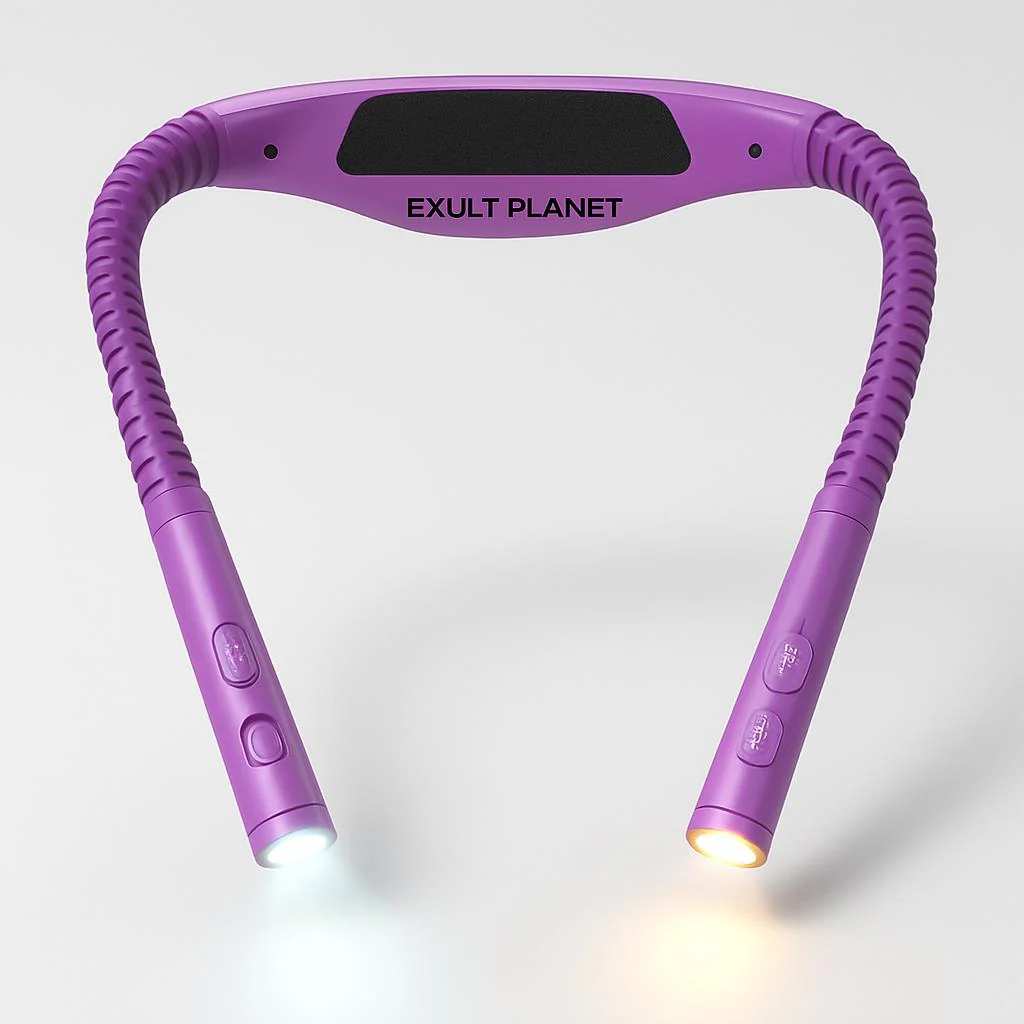Hands-Free Rechargeable Neck Reading Light - Flexible LED Wearable - Image 3