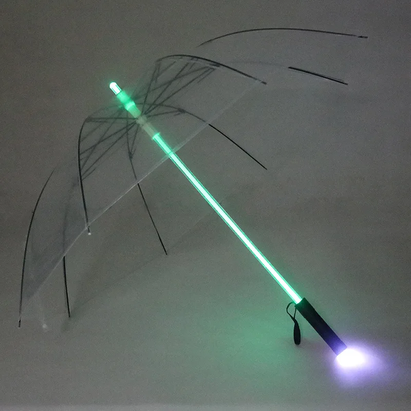 LED stick light luminous umbrella colorful creative lights fiber straight umbrella touch cloth luminous advertising umbrella - Image 20