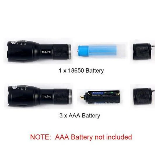 Tactical 5000 Lumens Rechargeable LED Zoom Flashlight - Image 13