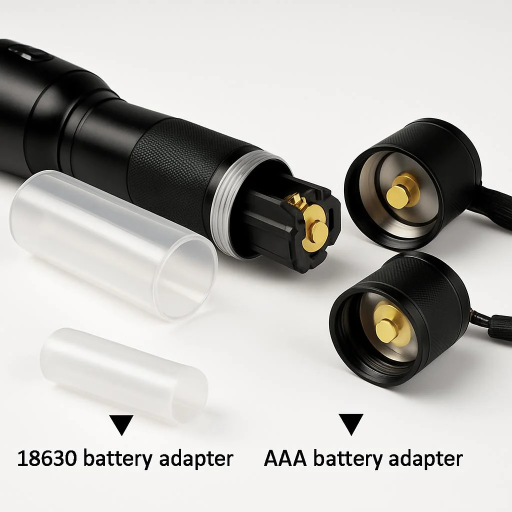 Tactical 5000 Lumens Rechargeable LED Zoom Flashlight - Image 5