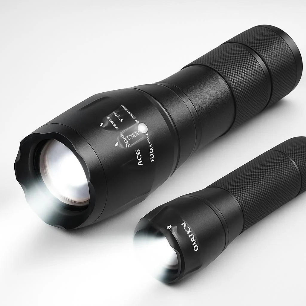 Tactical 5000 Lumens Rechargeable LED Zoom Flashlight - Image 6