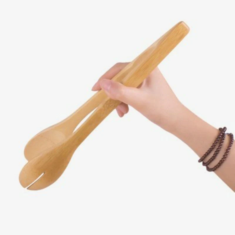 Eco-Friendly Bamboo Salad Tongs - Sustainable Kitchen Utensil - Image 9