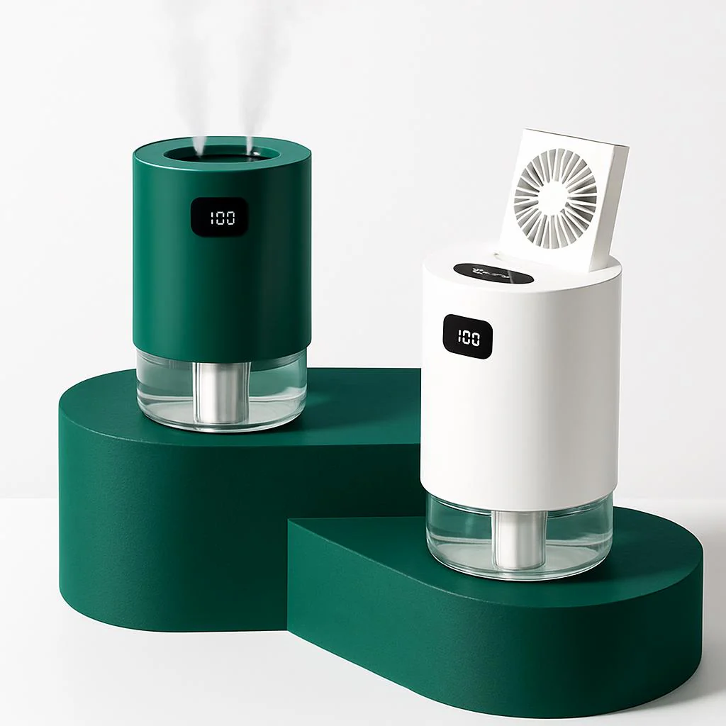 Eco-Friendly Dark Green Humidifier for Pure Air - Image 5