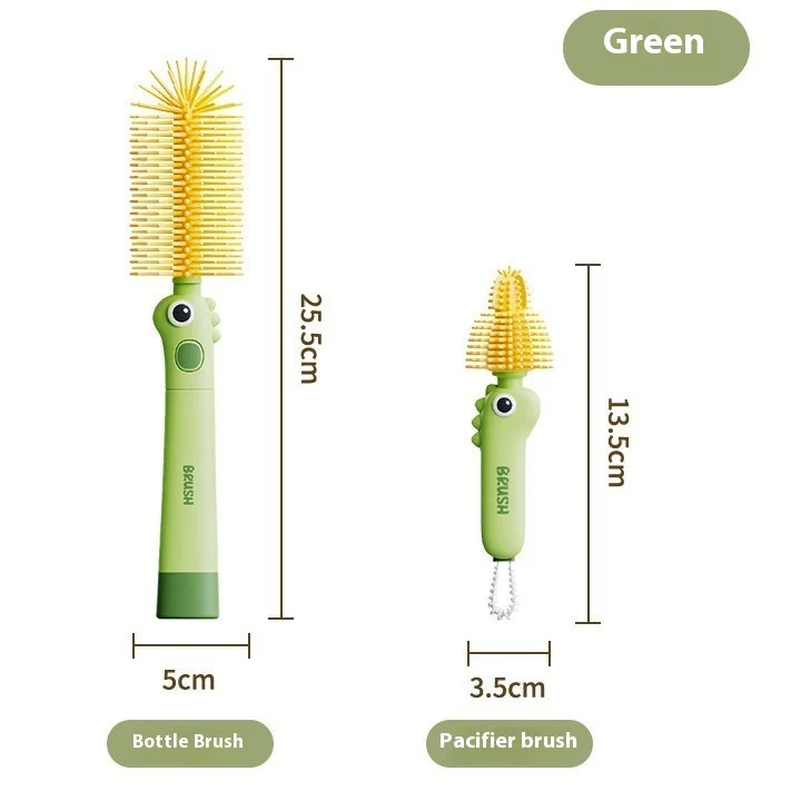 Little Dinosaur Two-in-One Silicone Cup & Bottle Brush - Image 13