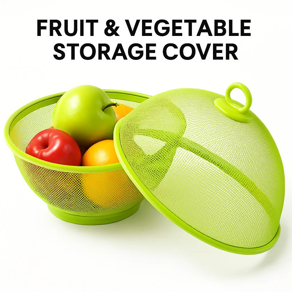 Eco-Friendly Spherical Fruit & Vegetable Storage Baskets - Green & Red - Image 4
