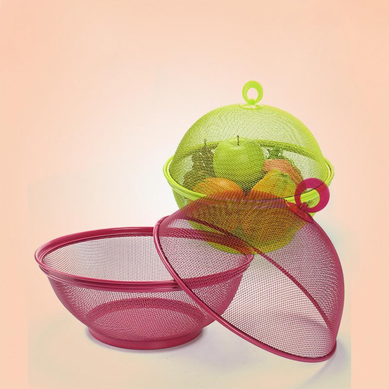 Eco-Friendly Spherical Fruit & Vegetable Storage Baskets - Green & Red - Image 8