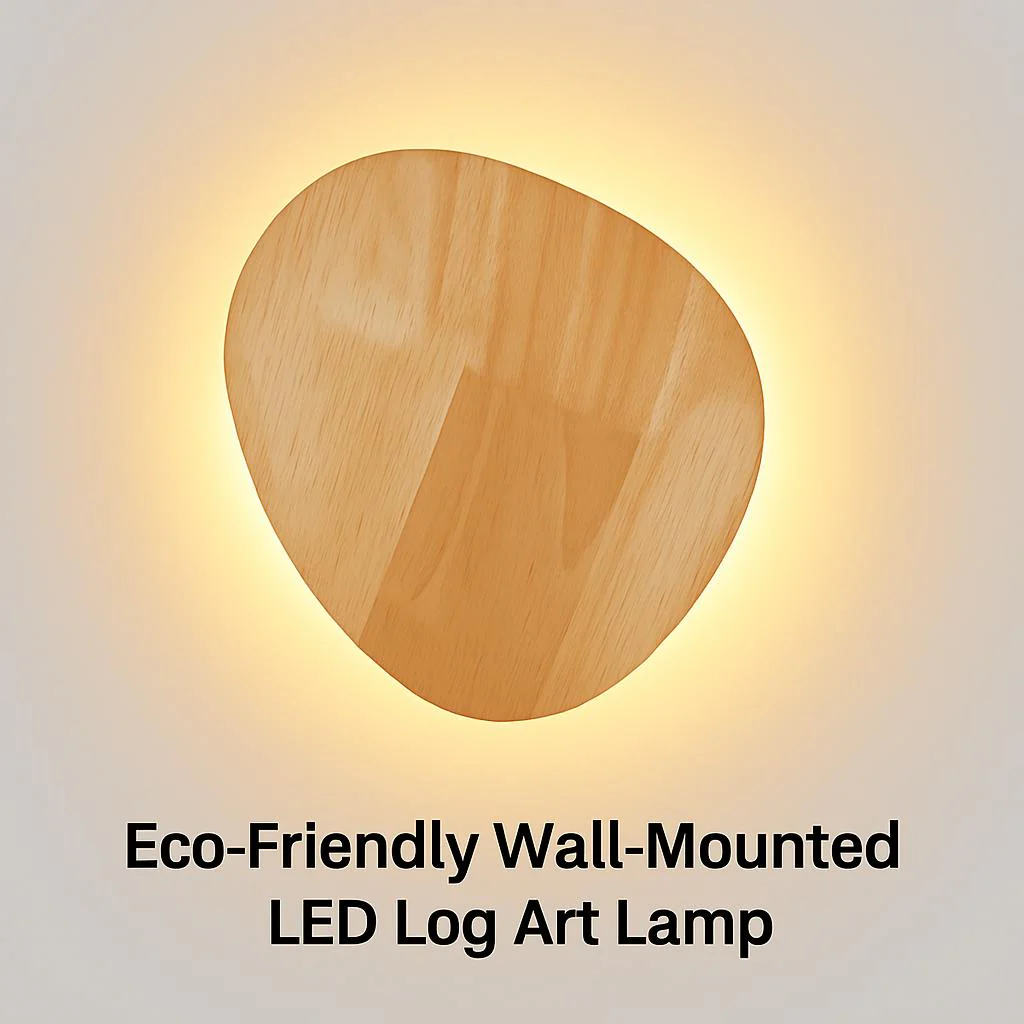 Eco-Friendly Wall-Mounted LED Log Art Lamp - Image 10