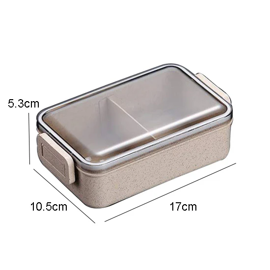 Eco-Friendly Bento Lunch Box Set - Light Blue, Stackable & Reusable - Image 15