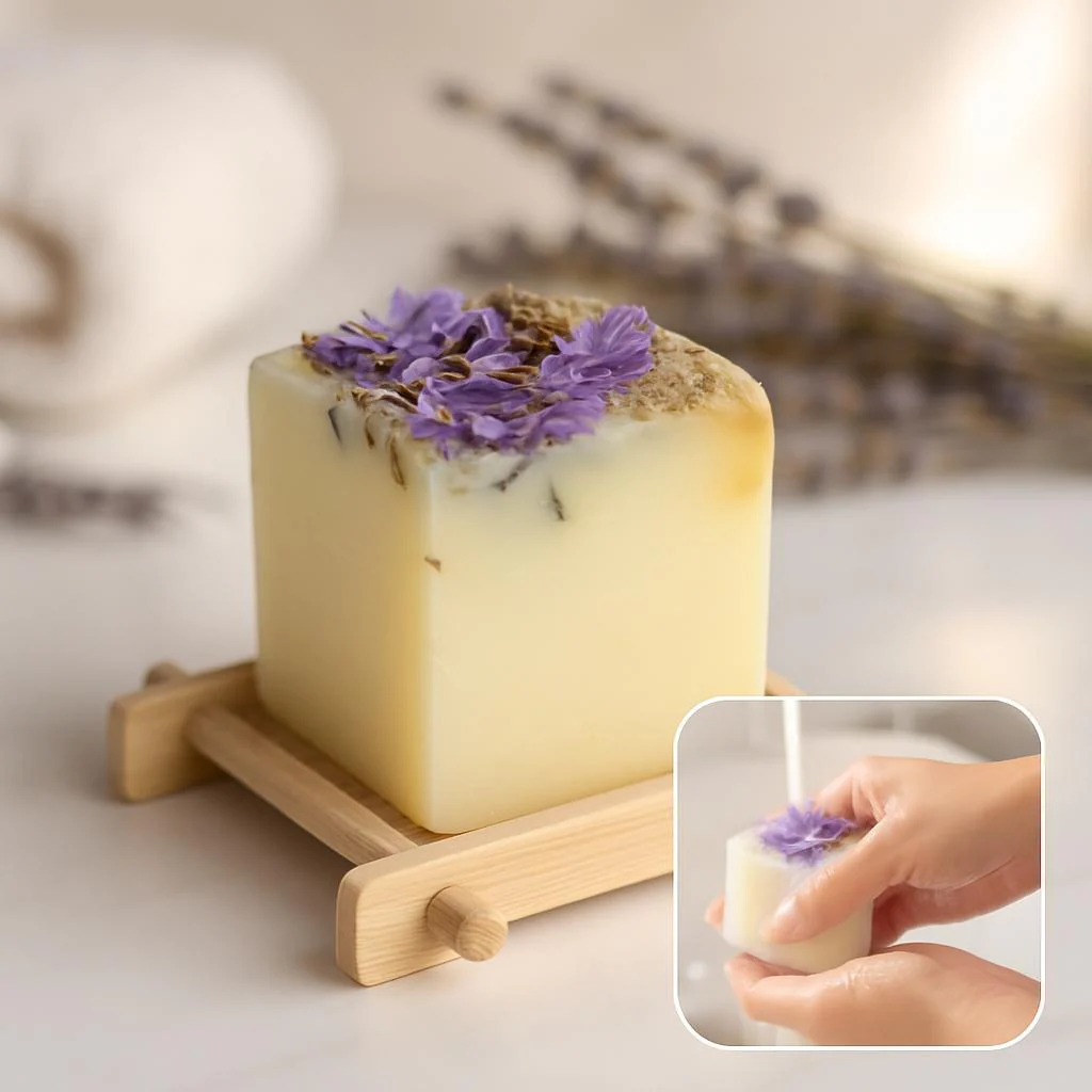 Handcut Luxury Plant-Based Soap Bar – 3.88 oz / 110 g, Long-Lasting & Natural - Image 10