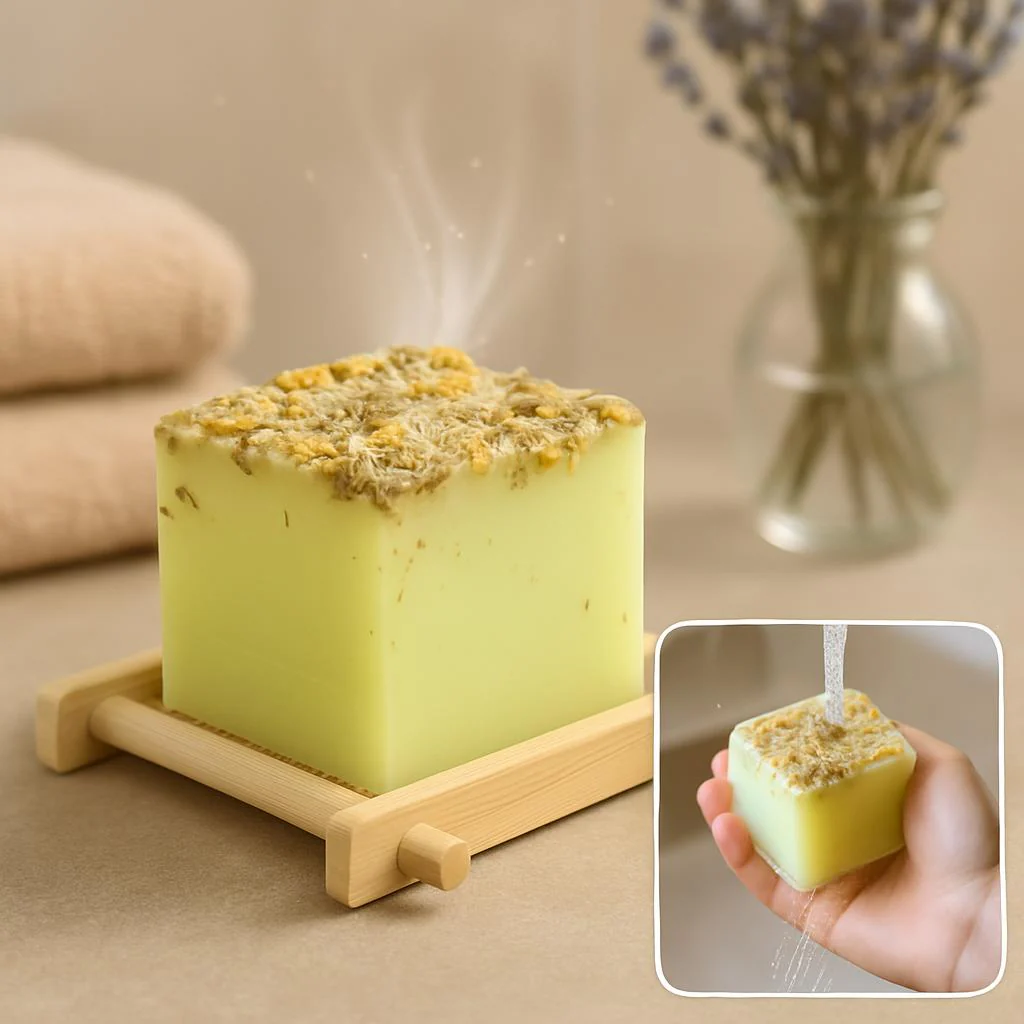 Handcut Luxury Plant-Based Soap Bar – 3.88 oz / 110 g, Long-Lasting & Natural - Image 3