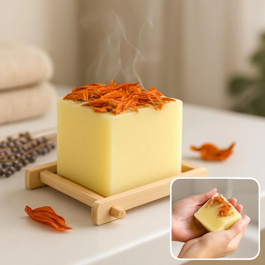 Handcut Luxury Plant-Based Soap Bar – 3.88 oz / 110 g, Long-Lasting & Natural - Image 4