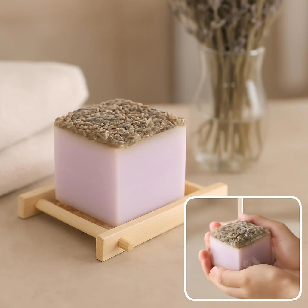 Handcut Luxury Plant-Based Soap Bar – 3.88 oz / 110 g, Long-Lasting & Natural - Image 5