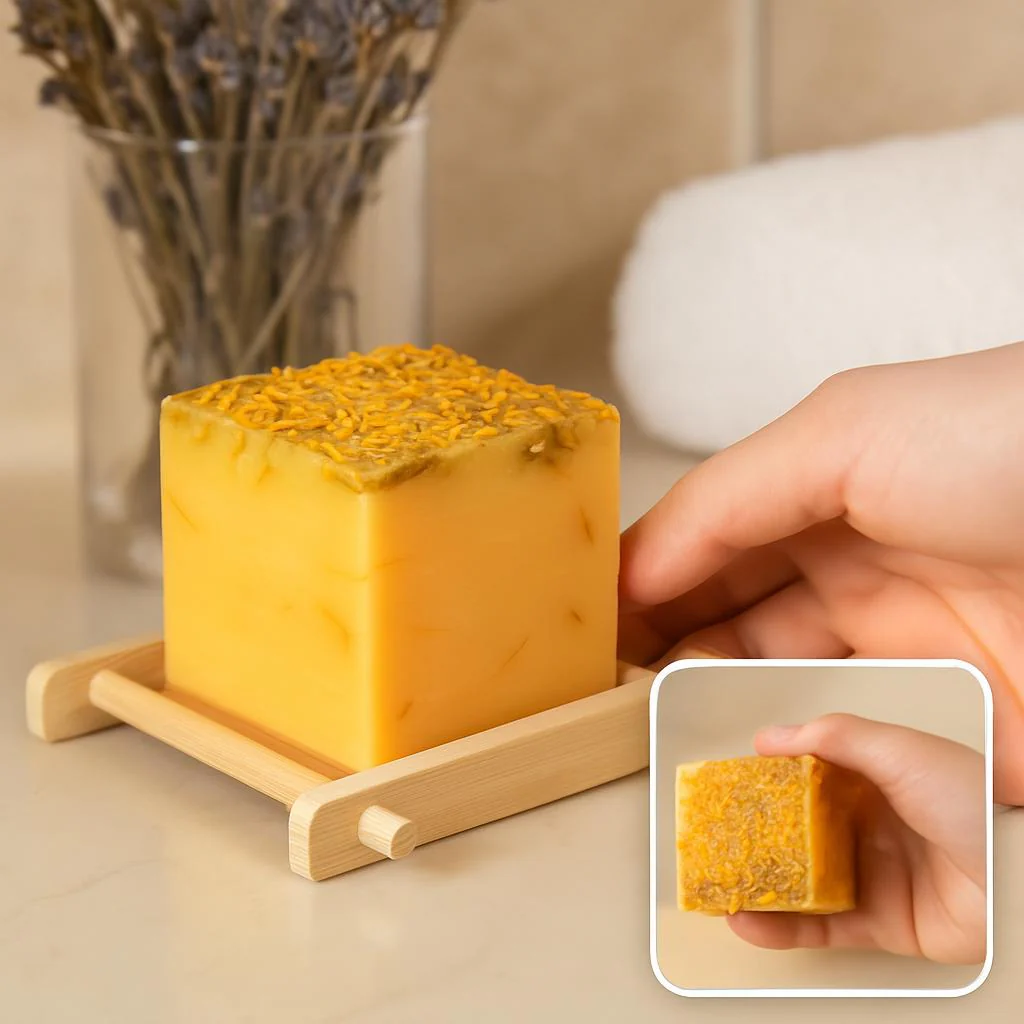 Handcut Luxury Plant-Based Soap Bar – 3.88 oz / 110 g, Long-Lasting & Natural - Image 8