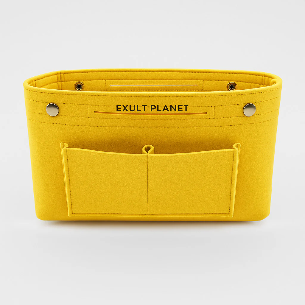 Eco-Friendly Yellow Makeup Storage Organizer