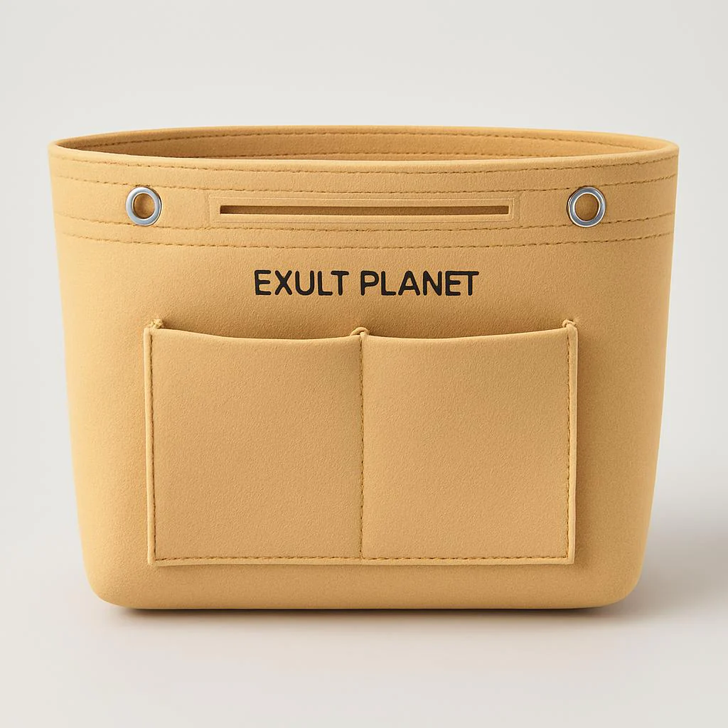 Eco-Friendly Yellow Makeup Storage Organizer - Image 9