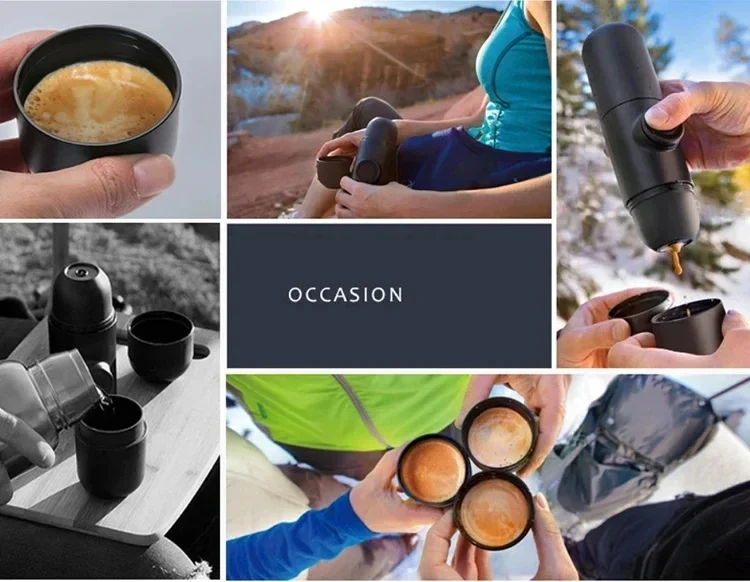 Manual pressurized coffee machine, small and portable handheld espresso machine for household, travel, and picnic use - Image 18