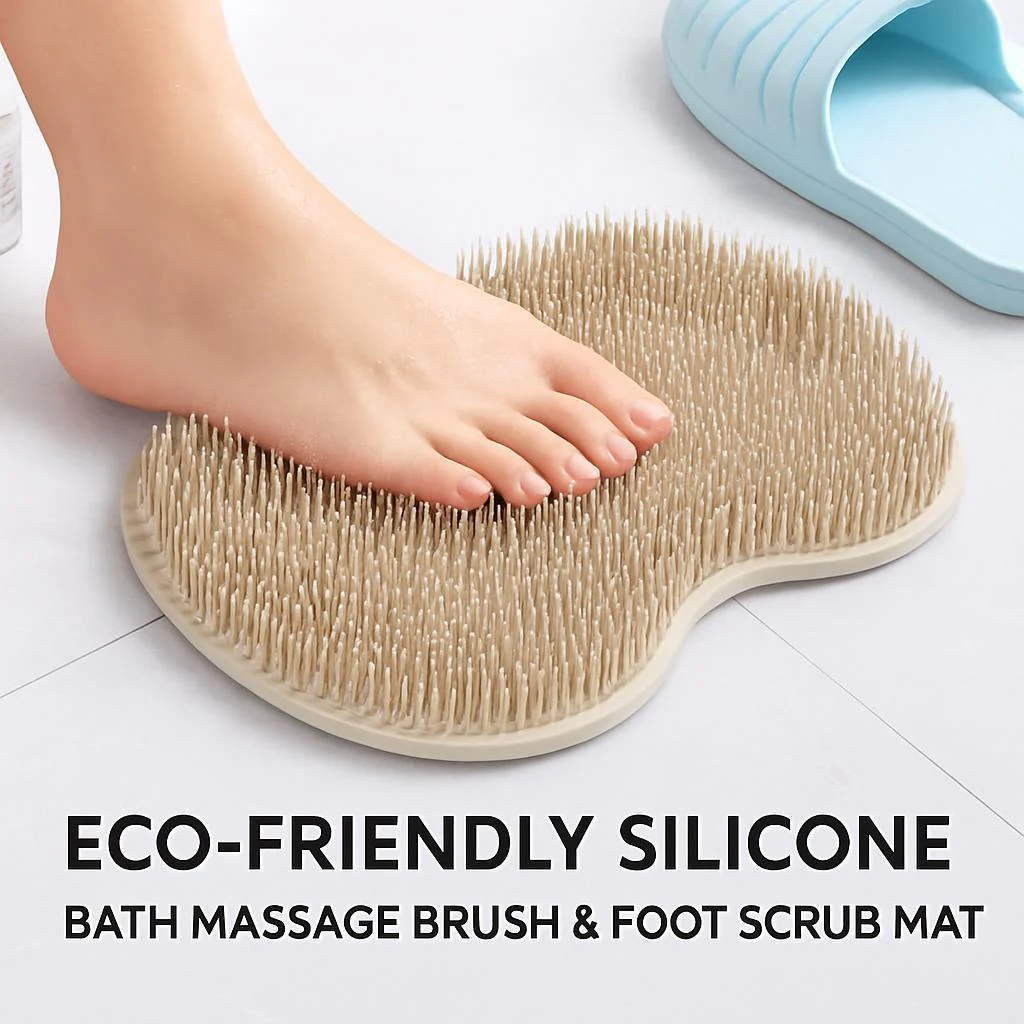 Eco-Friendly Silicone Bath Massage Brush & Foot Scrub Mat - Image 15