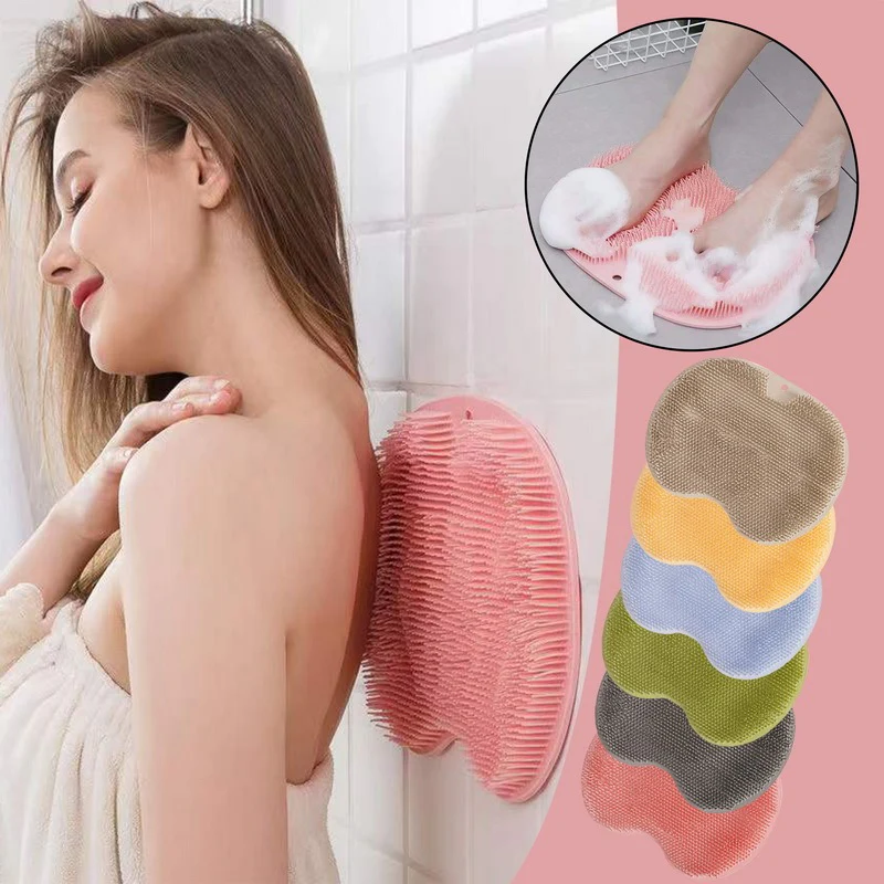 Eco-Friendly Silicone Bath Massage Brush & Foot Scrub Mat - Image 3