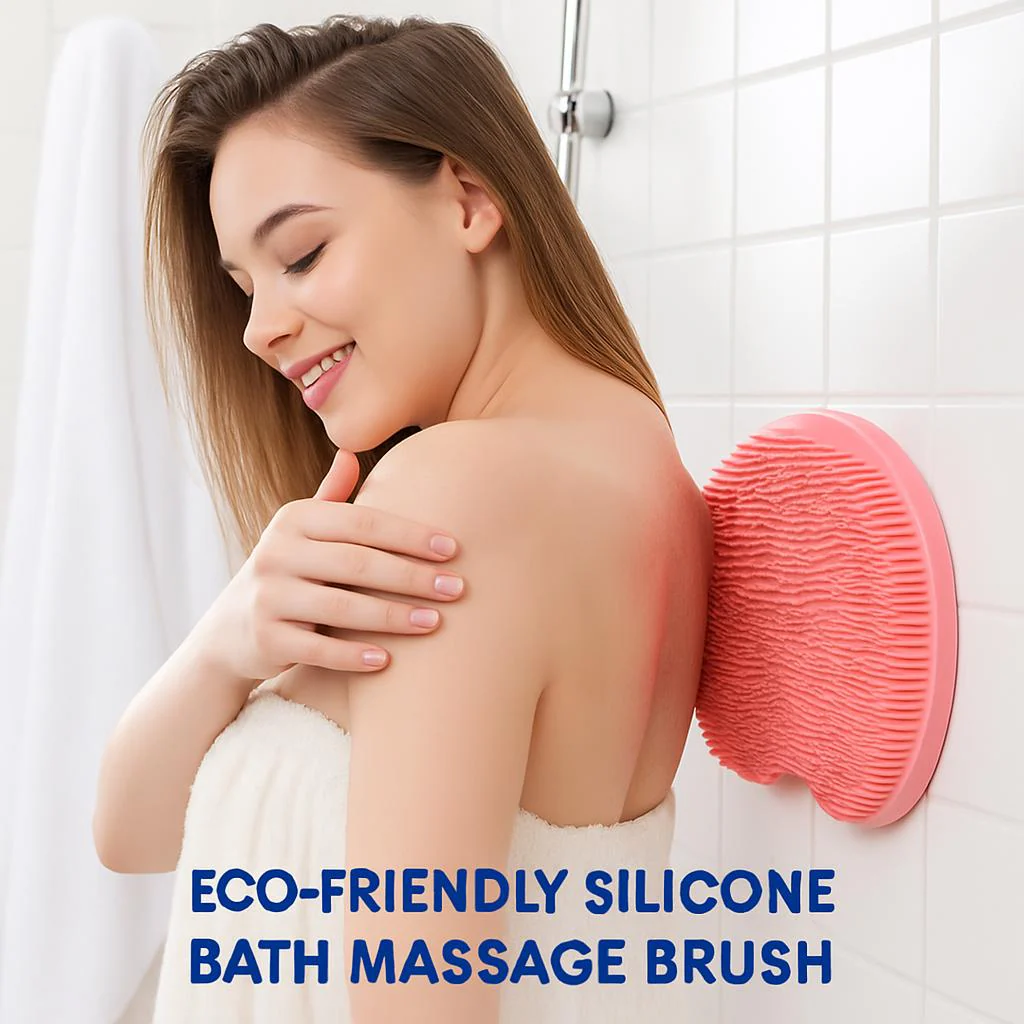 Eco-Friendly Silicone Bath Massage Brush & Foot Scrub Mat - Image 5