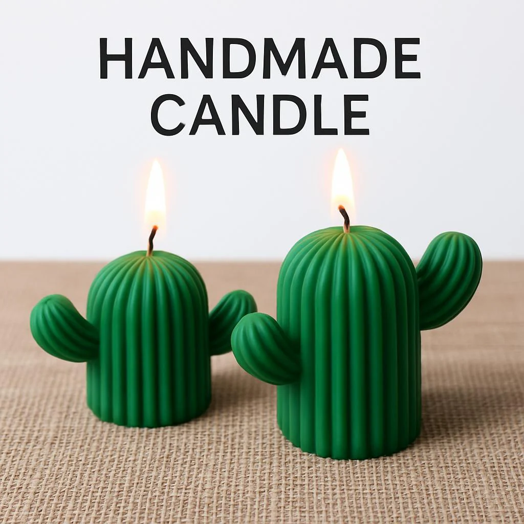 Eco-Friendly Handmade Candle DIY Kit with Plaster Mold - Image 3