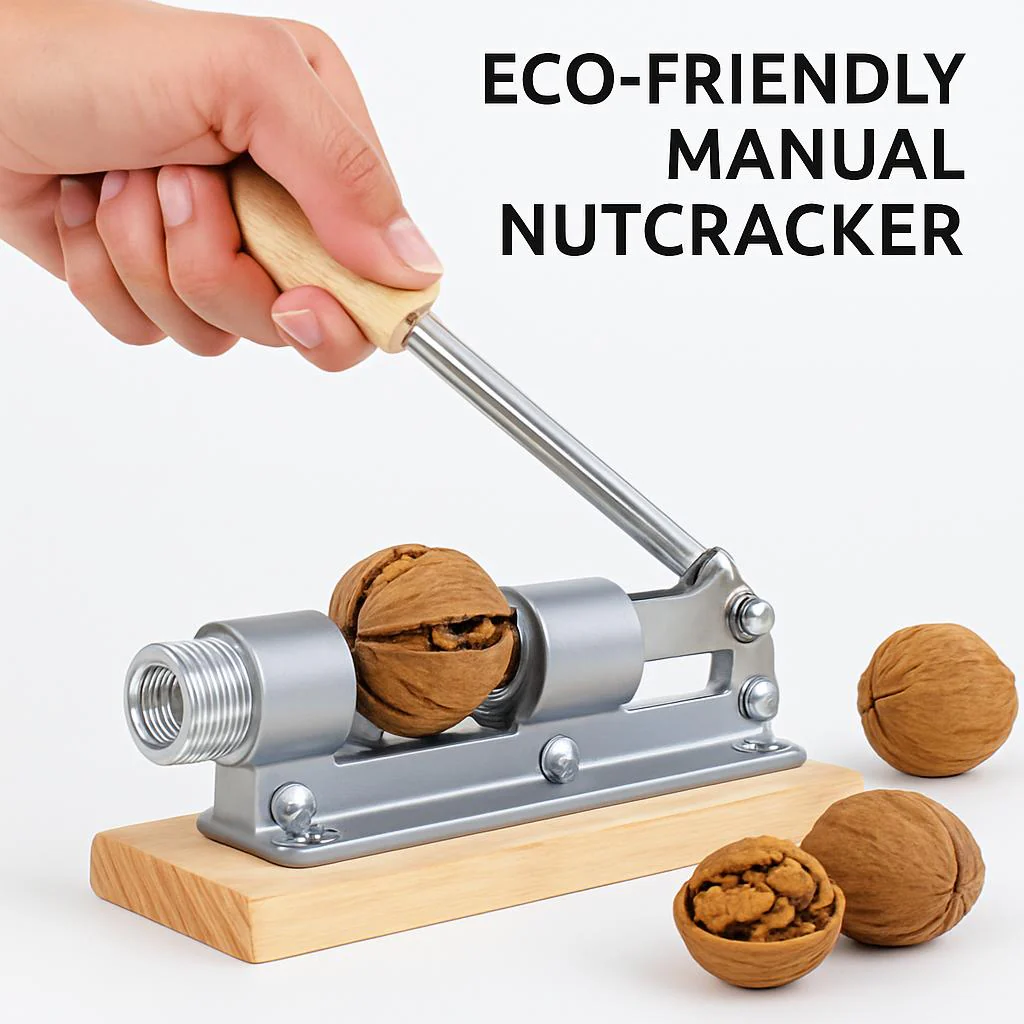 Eco-Friendly Manual Nutcracker - Sustainable Metal & Wood Design - Image 5